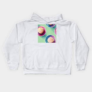 Watercolor cupcake pattern Kids Hoodie